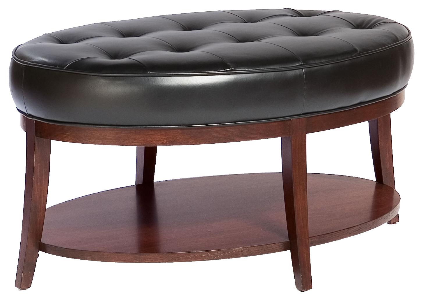 Fairfield Ottomans Oval Cocktail Ottoman with Tufted Seat Top Belfort